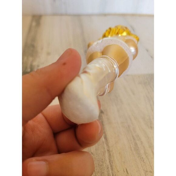 Inge nurse hospital blown glass ornament Xmas glitter - Picture 9 of 9